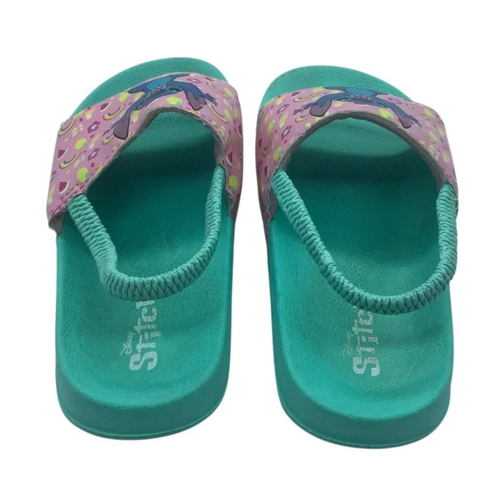 Disney Stitch Kids Slides Sandals Toddler Size 9/10‎ Non Slip Summer Beach